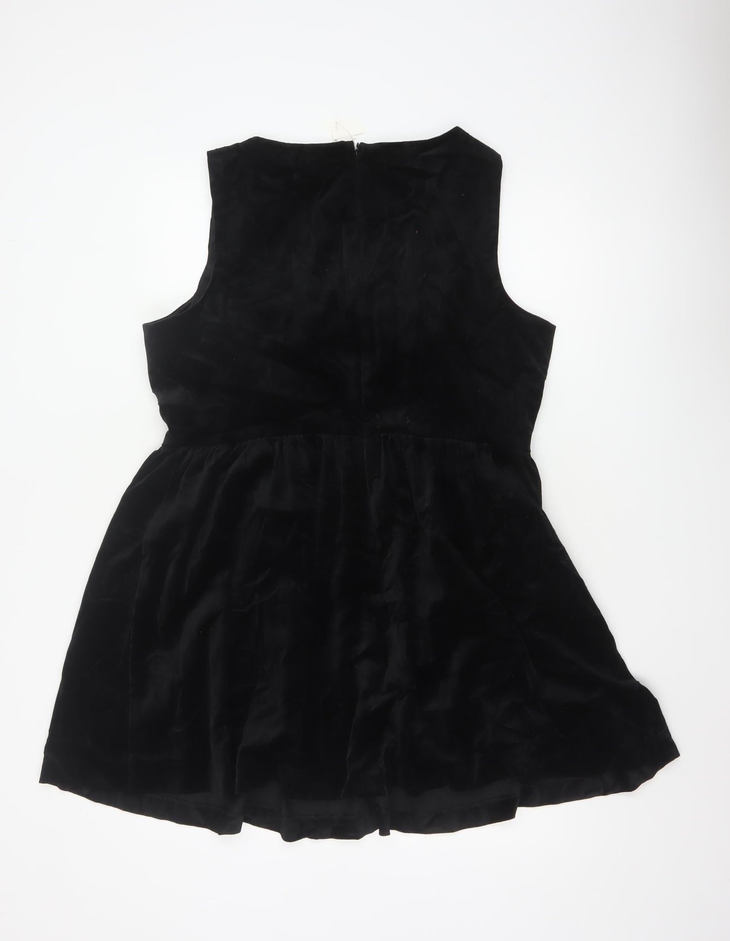 Marks and Spencer Women Black Size 18 Velvet Rhinestone Fit & Flare Dress