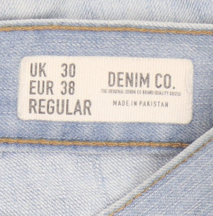 Denim Co. Men’s Blue W30 Regular Light Wash Bermuda Denim Shorts