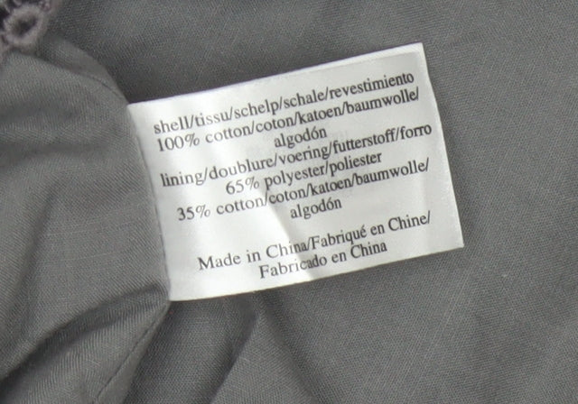 Laura Ashley Women Grey Butterfly Cotton Pencil Skirt UK 14 Lined