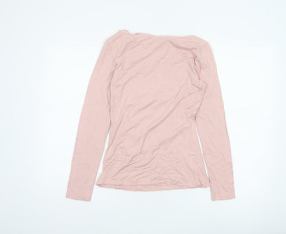 Phase Eight Women’s Pink UK 8 Basic Long Sleeve Zip Jersey Top