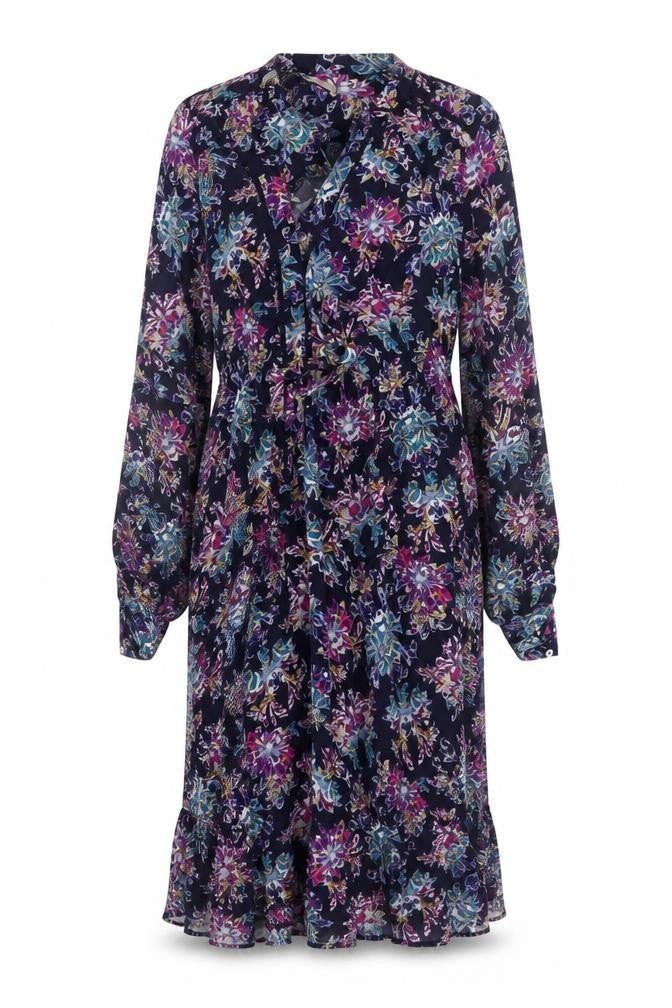 Marks & Spencer Women Multicoloured UK 14 Floral Midi Shirt Dress