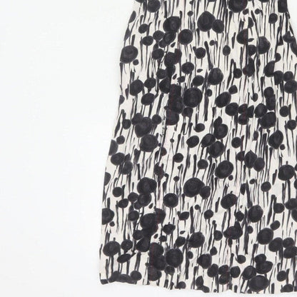 Miss Sixty Women Black White Floral S Bodycon Knee Dress
