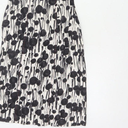 Miss Sixty Women Black White Floral S Bodycon Knee Dress
