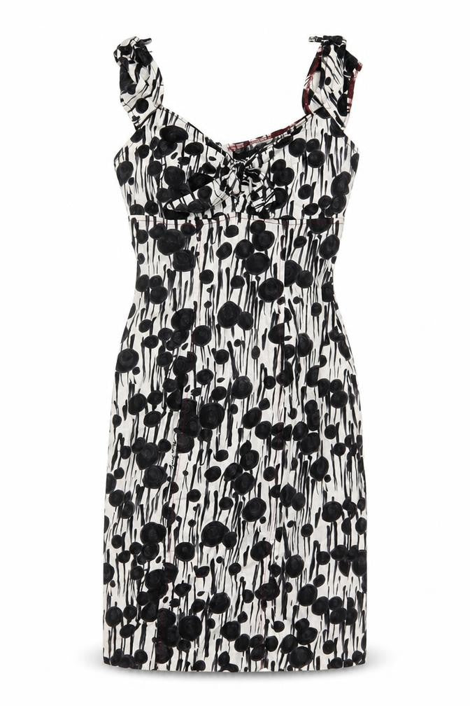 Miss Sixty Women Black White Floral S Bodycon Knee Dress