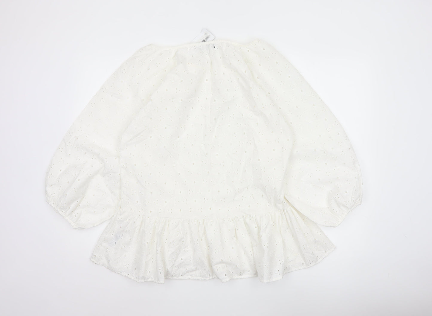 Dorothy Perkins Women Ivory UK 10 Tall Basic Broderie Blouse