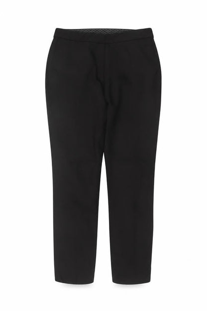 Zara Basic Women Black UK 16 Straight Leg Stretch Trousers