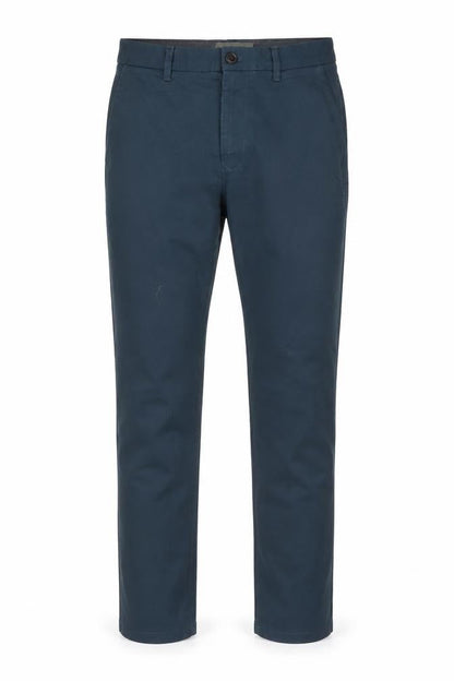 Next Men's Blue 32L Slim Stretch Chino Trousers Cotton