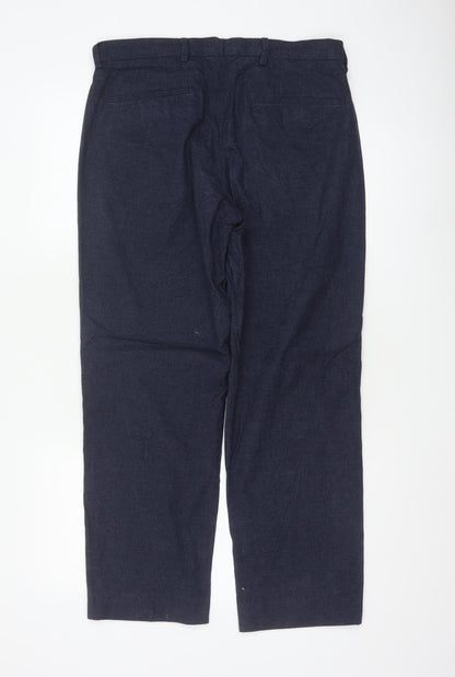 Marks and Spencer Men’s Blue 32/29 Regular Straight Chino Trousers