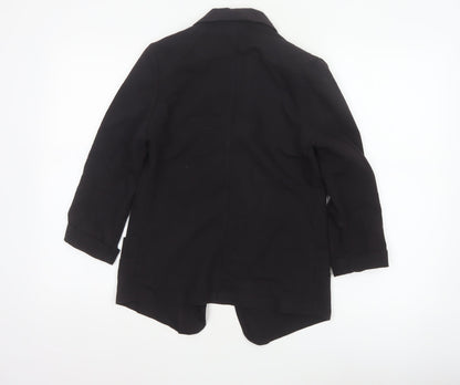 Crafted Women Black UK 6 Shawl Lapel Long Tuxedo Blazer