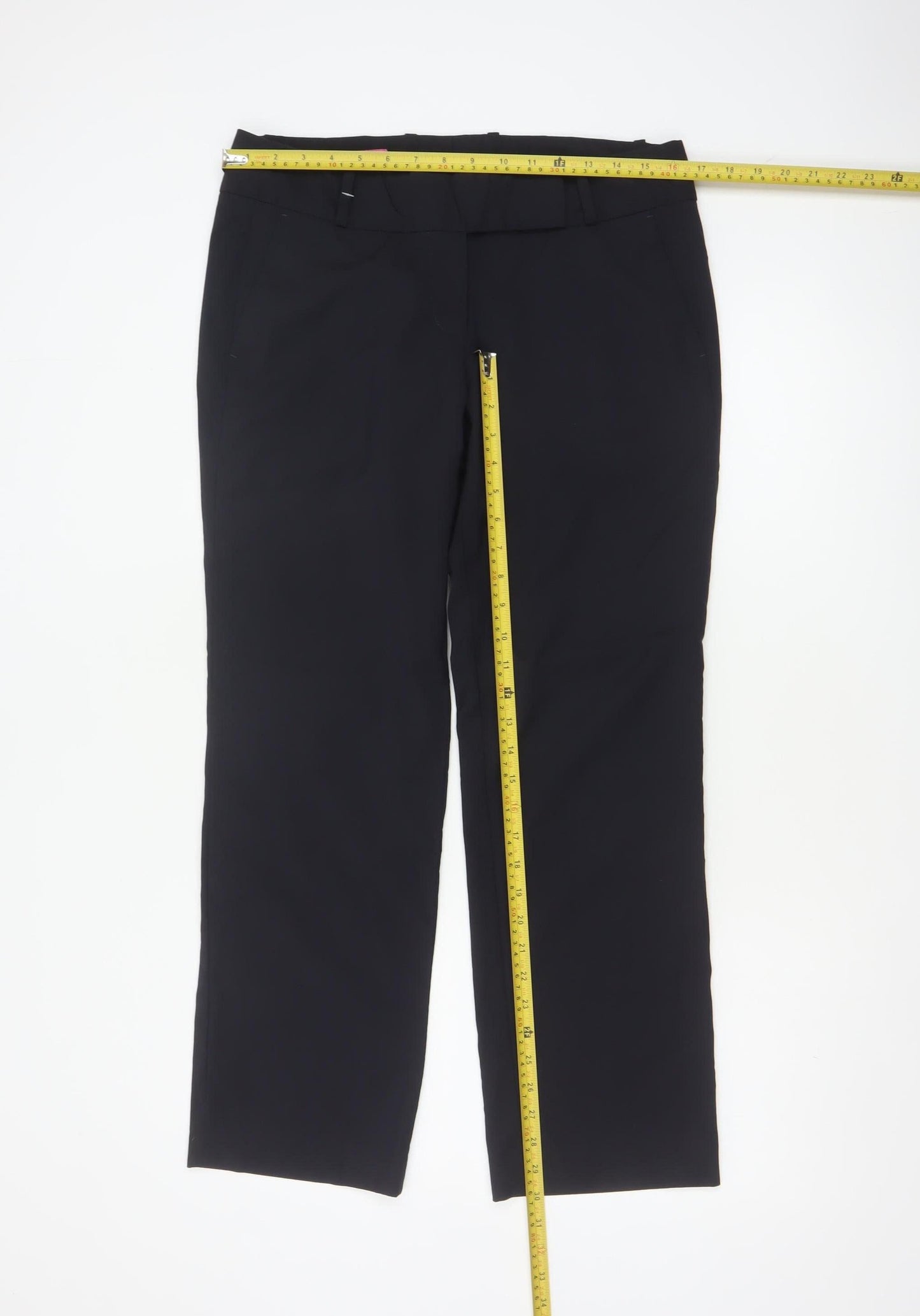 Brook Taverner Womens Black UK 14 Straight Tailored Dress Pants