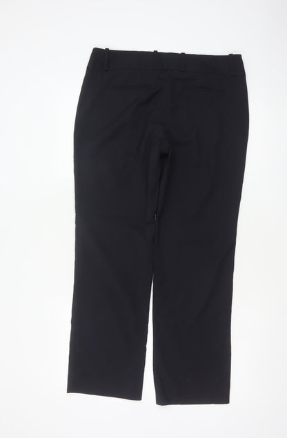 Brook Taverner Womens Black UK 14 Straight Tailored Dress Pants