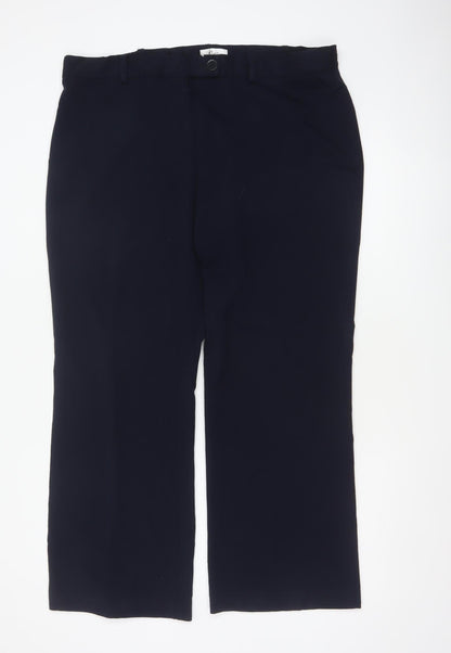 Klass Women’s Navy Size 18 Wide-Leg Smart Stretch Trousers