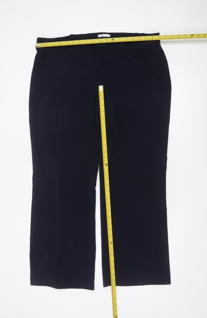 Klass Women’s Navy Size 18 Wide-Leg Smart Stretch Trousers