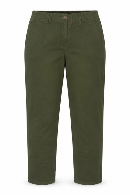 Next Women’s Green UK 12 Tall Slim Tapered Cotton Stretch Chino Trousers