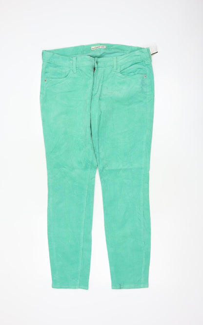 Old Navy Women's Green Corduroy Skinny Trousers Size 16