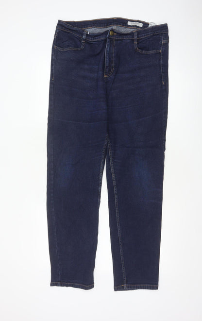 Marks and Spencer Women Blue UK 16 Straight Regular Stretch Jeans