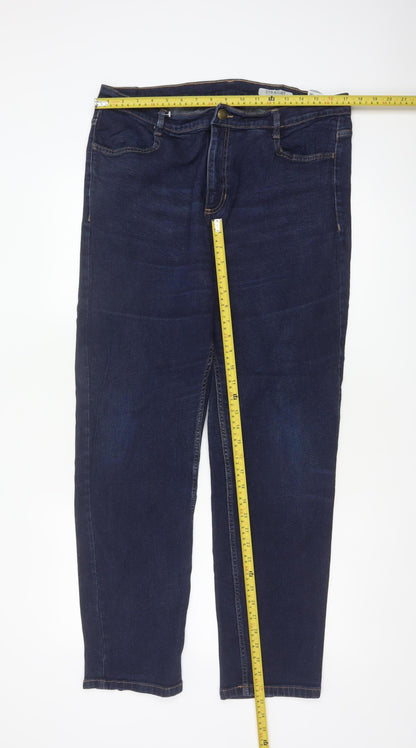 Marks and Spencer Women Blue UK 16 Straight Regular Stretch Jeans
