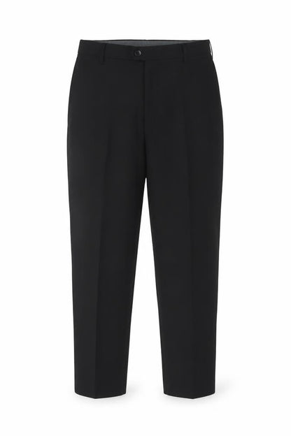 Marks & Spencer Men Black 34 Regular 29in Leg Flat Front Dress Trousers