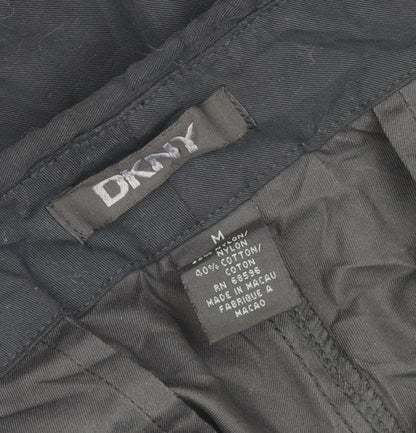 DKNY Men’s Black M Nylon Cotton Snow Trousers Elastic Waist Zip Pockets