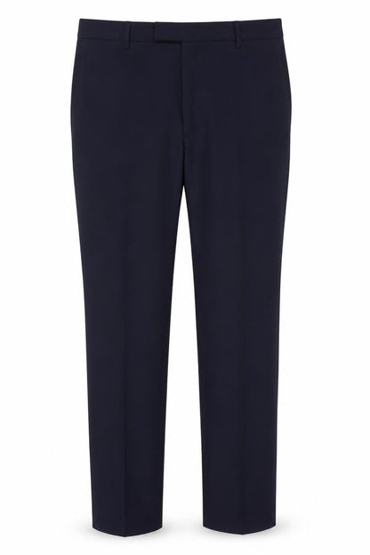 Marks & Spencer Men's Navy 40 Long Tailored Flat Front Dress Trousers
