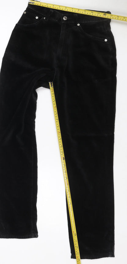 Stradivarius Women’s Black UK 8 Velvet Bootcut Trousers 34in