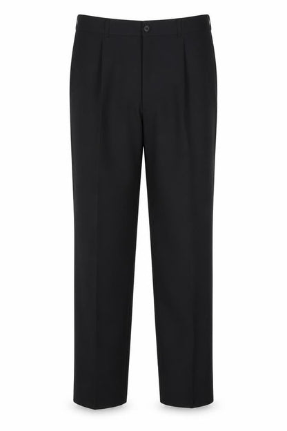 Balmain Men’s Black 34L Wool Straight Dress Trousers 34W 34L