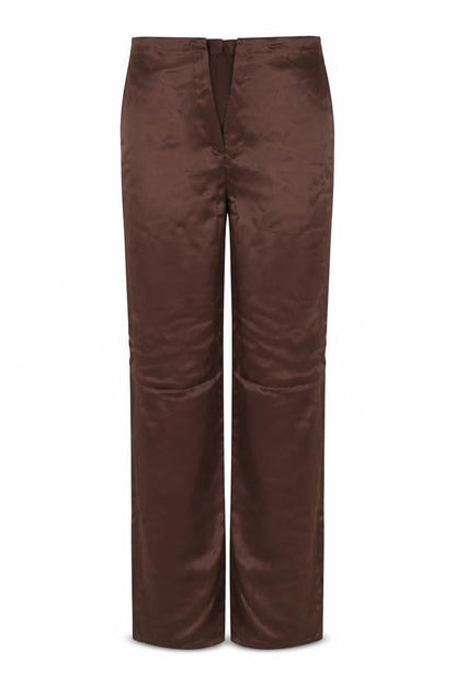 Zara Women’s Brown Modal Stretch Straight Leg Trousers Size S