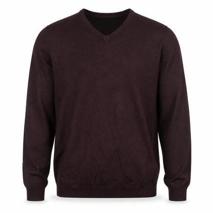 Marks and Spencer Mens Brown M V-Neck Cashmilon Acrylic Pullover Jumper