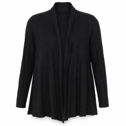 Zara Women Black Size 14 Open Cowl Neck Long Sleeve Cardigan