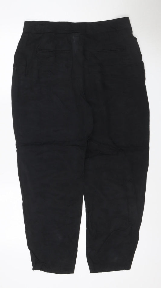 Autograph Women’s Black Size 14 Cupro Tapered Trousers