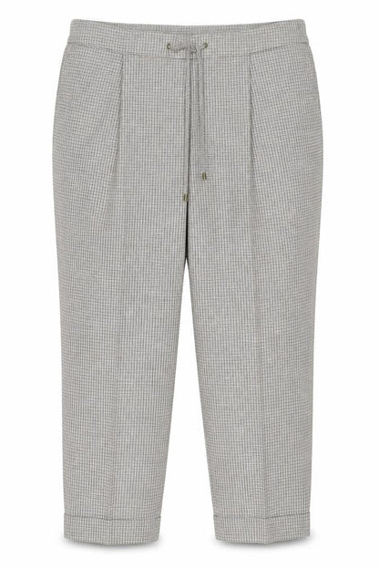 Marks & Spencer Women’s Beige Check Jogger Trousers Size 18 Regular Tapered