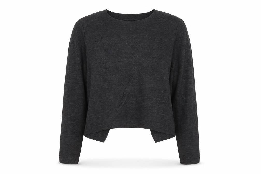 FatFace Women’s Black UK 8 Wrap Knit Long Sleeve Jumper