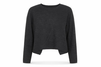 FatFace Women’s Black UK 8 Wrap Knit Long Sleeve Jumper