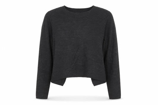 Fat Face Women’s Black UK 8 Wrap Knit Long Sleeve Jumper