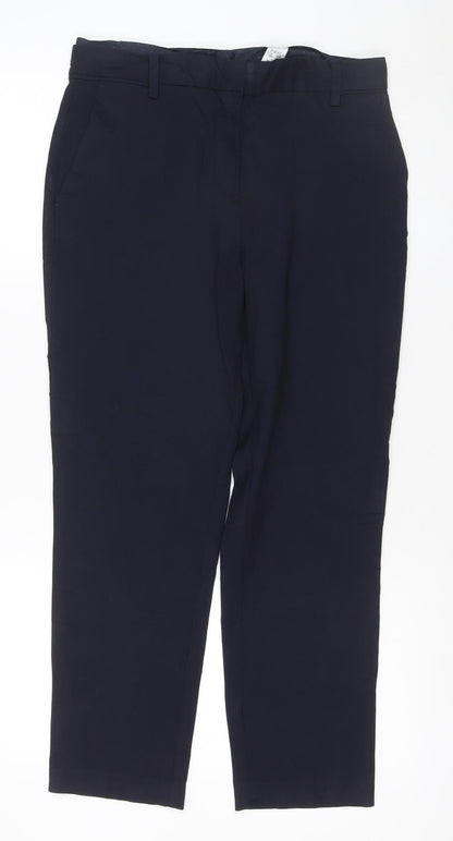 Next Women’s Black UK 10 Wide-Leg Tailored Dress Trousers Pockets