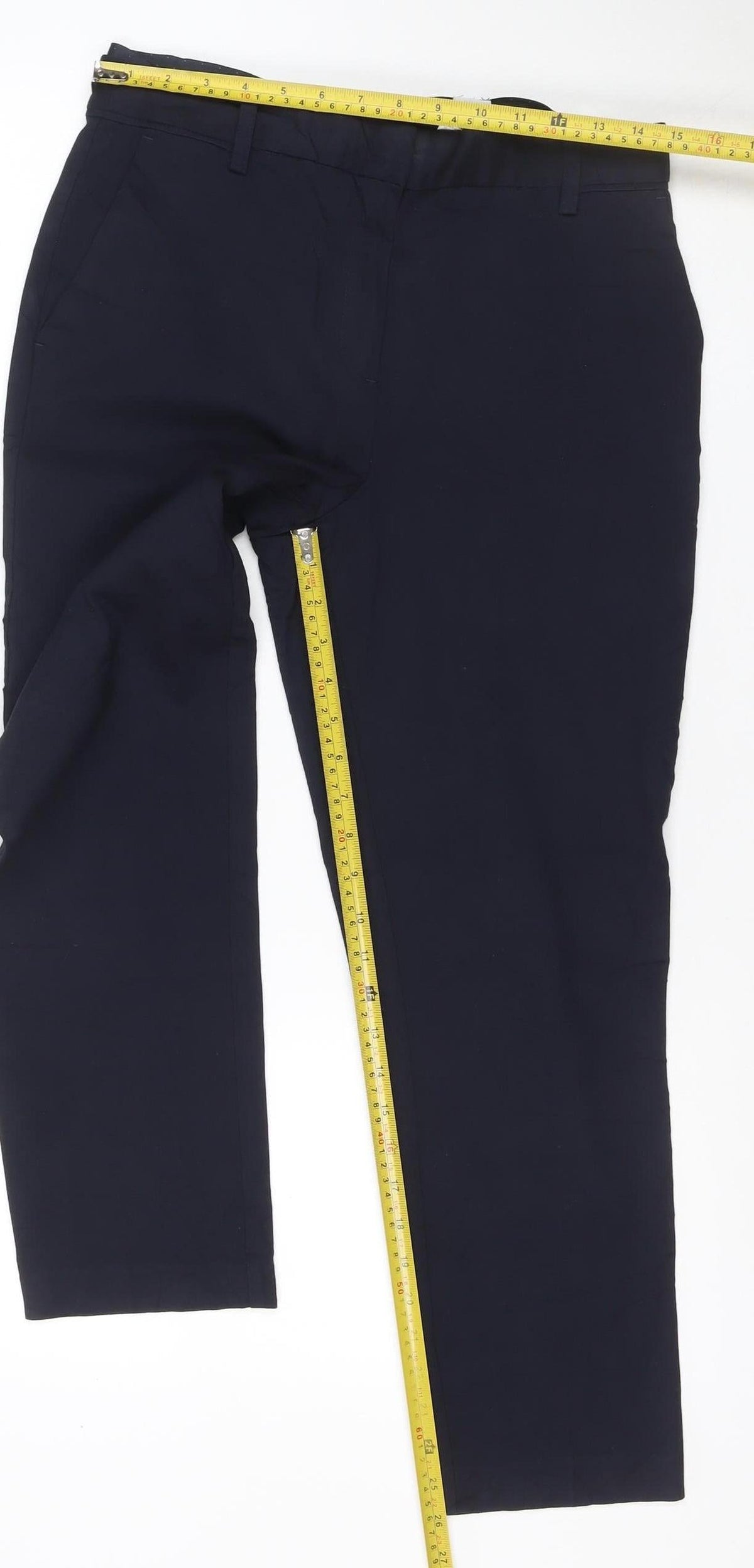 Next Women’s Black UK 10 Wide-Leg Tailored Dress Trousers Pockets
