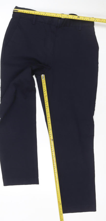 Next Women’s Black UK 10 Wide-Leg Tailored Dress Trousers Pockets