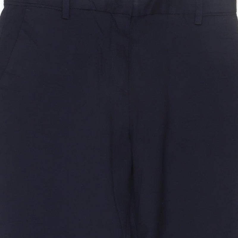 Next Women’s Black UK 10 Wide-Leg Tailored Dress Trousers Pockets