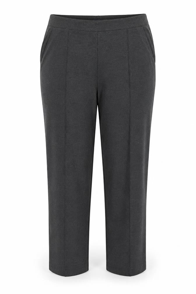 Marks and Spencer Women Grey Size 16 Stretch Straight Trousers