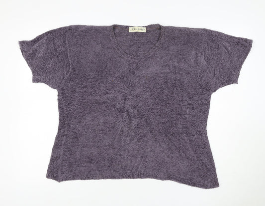 Berkertex Women Grey Size 18 Short Sleeve Dolman Knit Jumper
