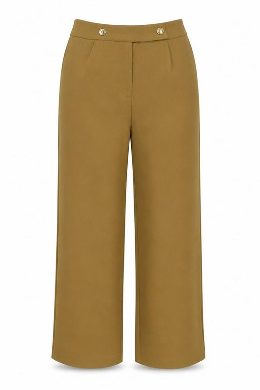 Warehouse Women’s Brown UK 10 Wide-Leg Stretch Dress Trousers