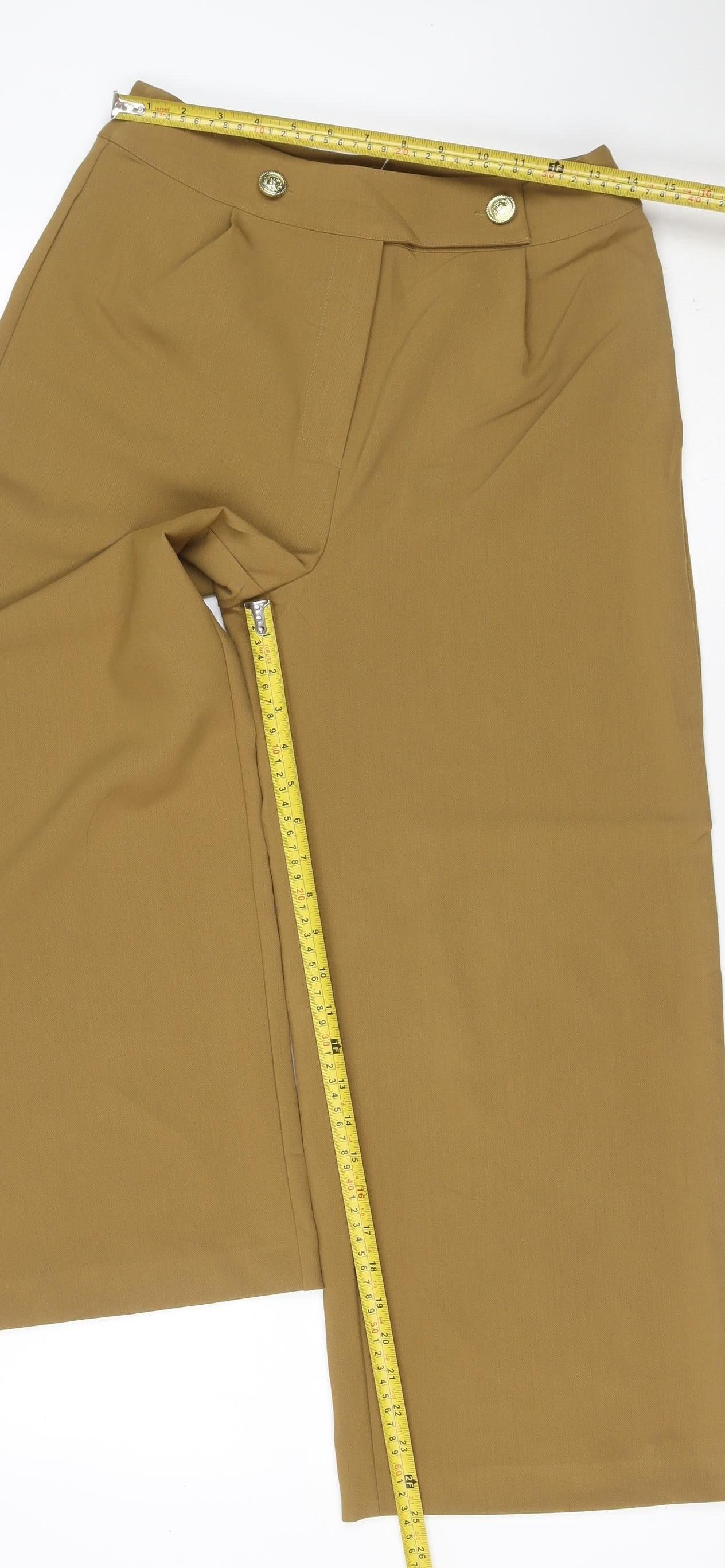 Warehouse Women’s Brown UK 10 Wide-Leg Stretch Dress Trousers