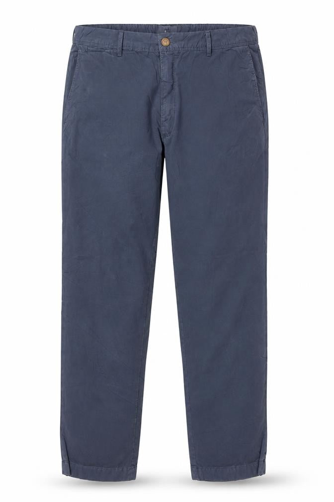 Marks & Spencer Men's Blue 40 Cotton Chino Trousers 40W 29L