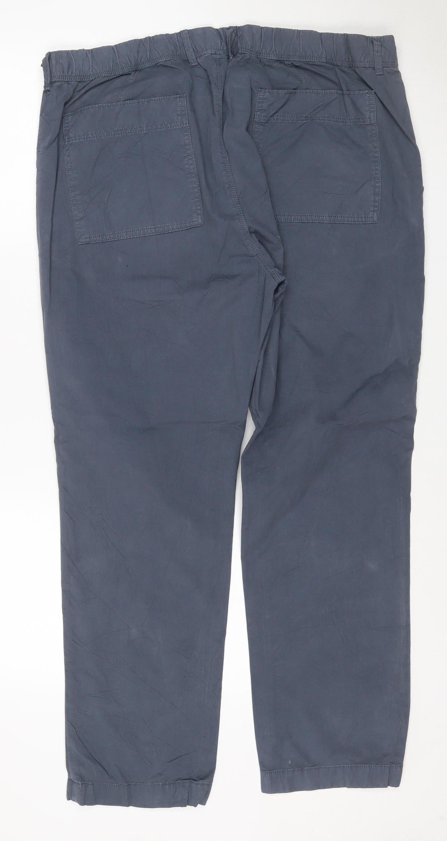 Marks & Spencer Men's Blue 40 Cotton Chino Trousers 40W 29L