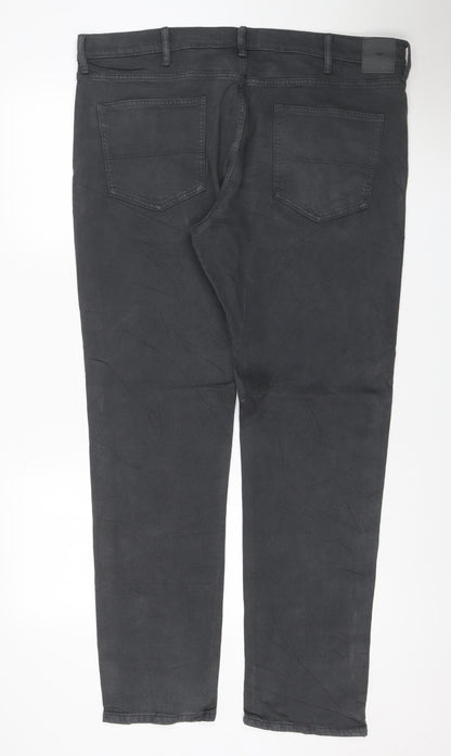M&S Men’s Black Slim Fit 40/33 Stretch 5 Pocket Trousers