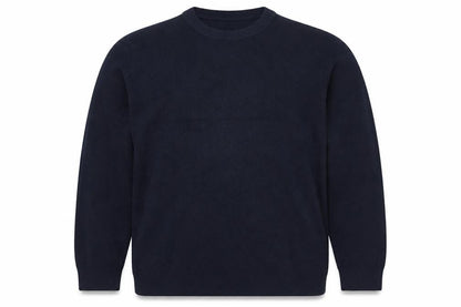Marks & Spencer Men's Navy 2XL Cotton Blend Crew Neck Pullover Jumper