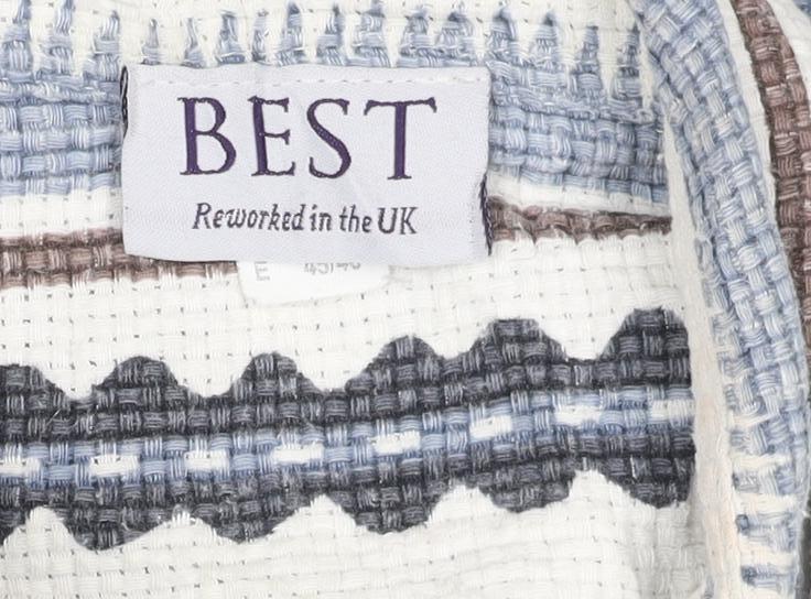 BEST Men’s Multicoloured Size 18 Aztec Striped Cotton Button-Up Shirt