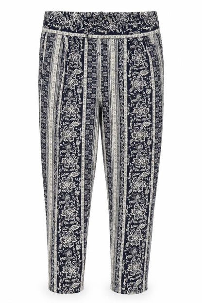 Marks & Spencer Women's Blue Floral Harem Trousers UK 14 Viscose
