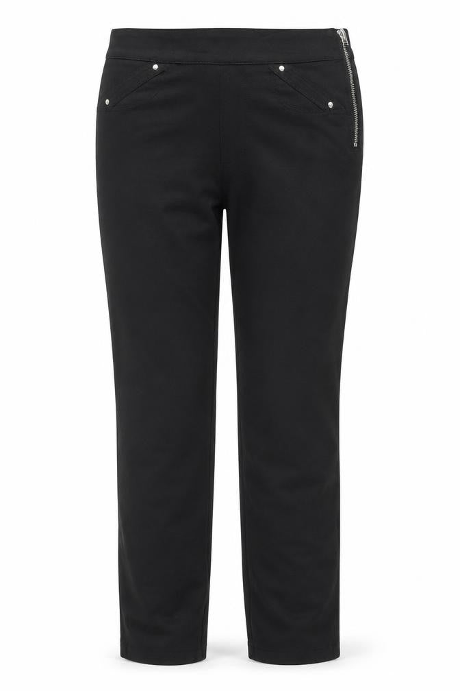 Wallis Women’s Black UK 10 Slim Straight Trousers Zip Pockets