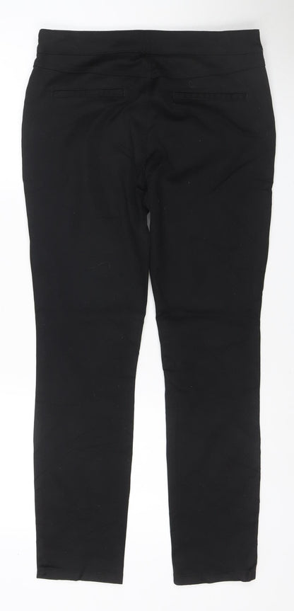 Wallis Women’s Black UK 10 Slim Straight Trousers Zip Pockets
